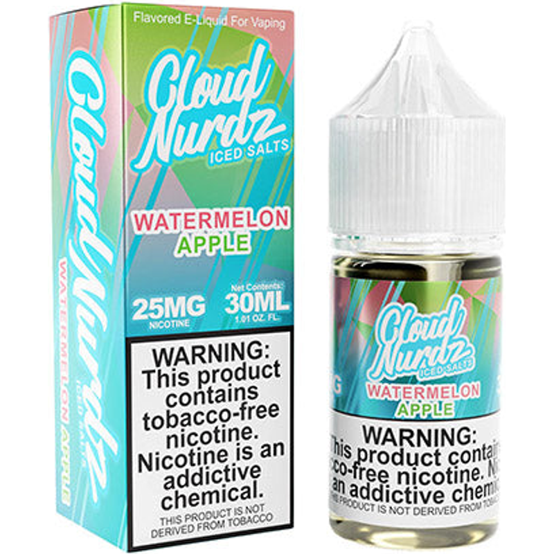 Cloud Nurdz Iced Salts Watermelon Apple 30mL