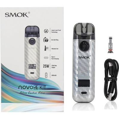 Smok Novo 4 Kit Silver Carbon Fiber