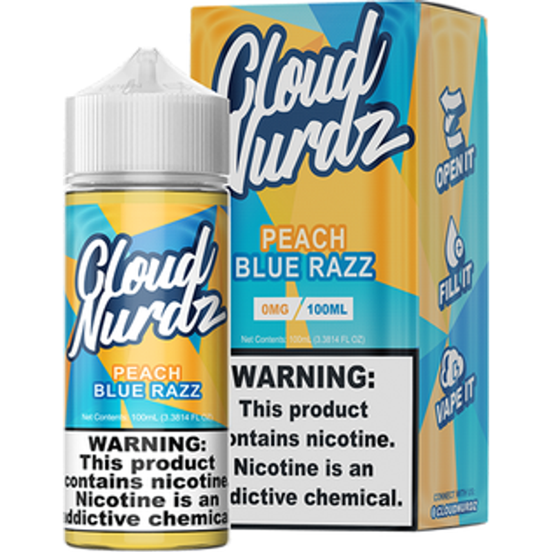 Cloud Nurdz E-liquid Peach Blue Razz 100mL